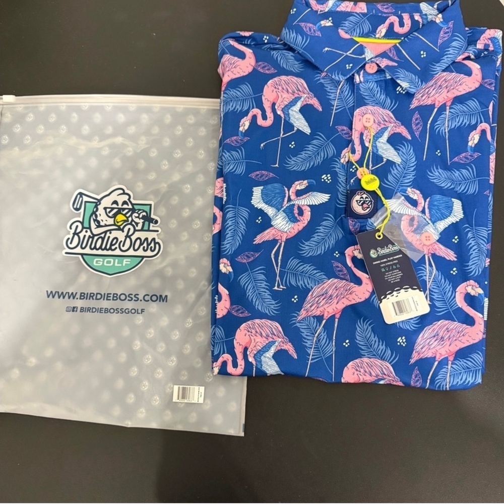 Men's Blue Flamingo Shirt
